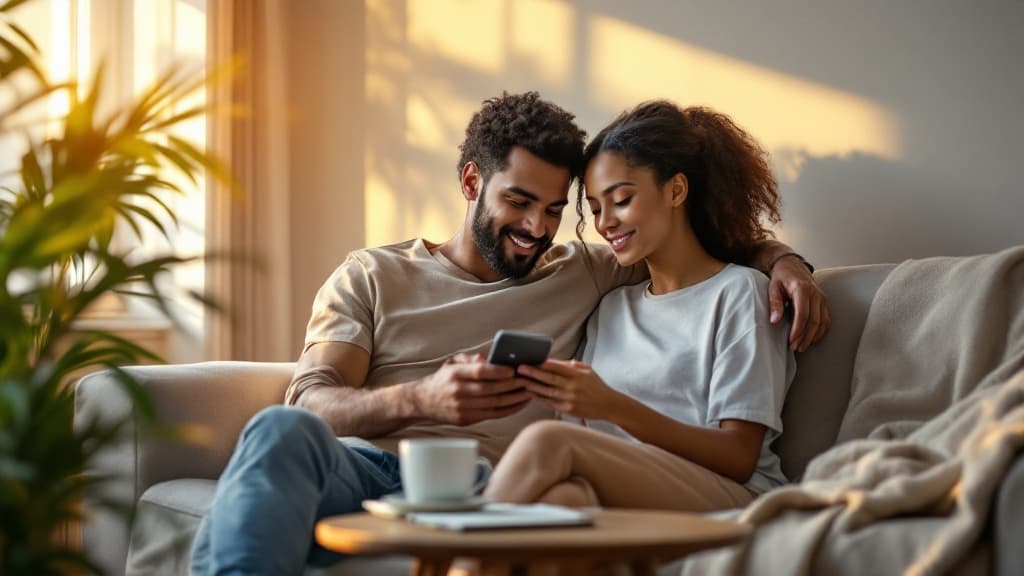 Couple building habits together with TogetherHabit Studio